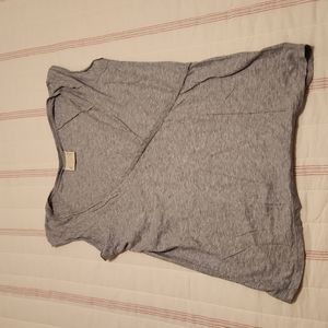 Gray cotton cap sleeve t shirt made in Italy medium